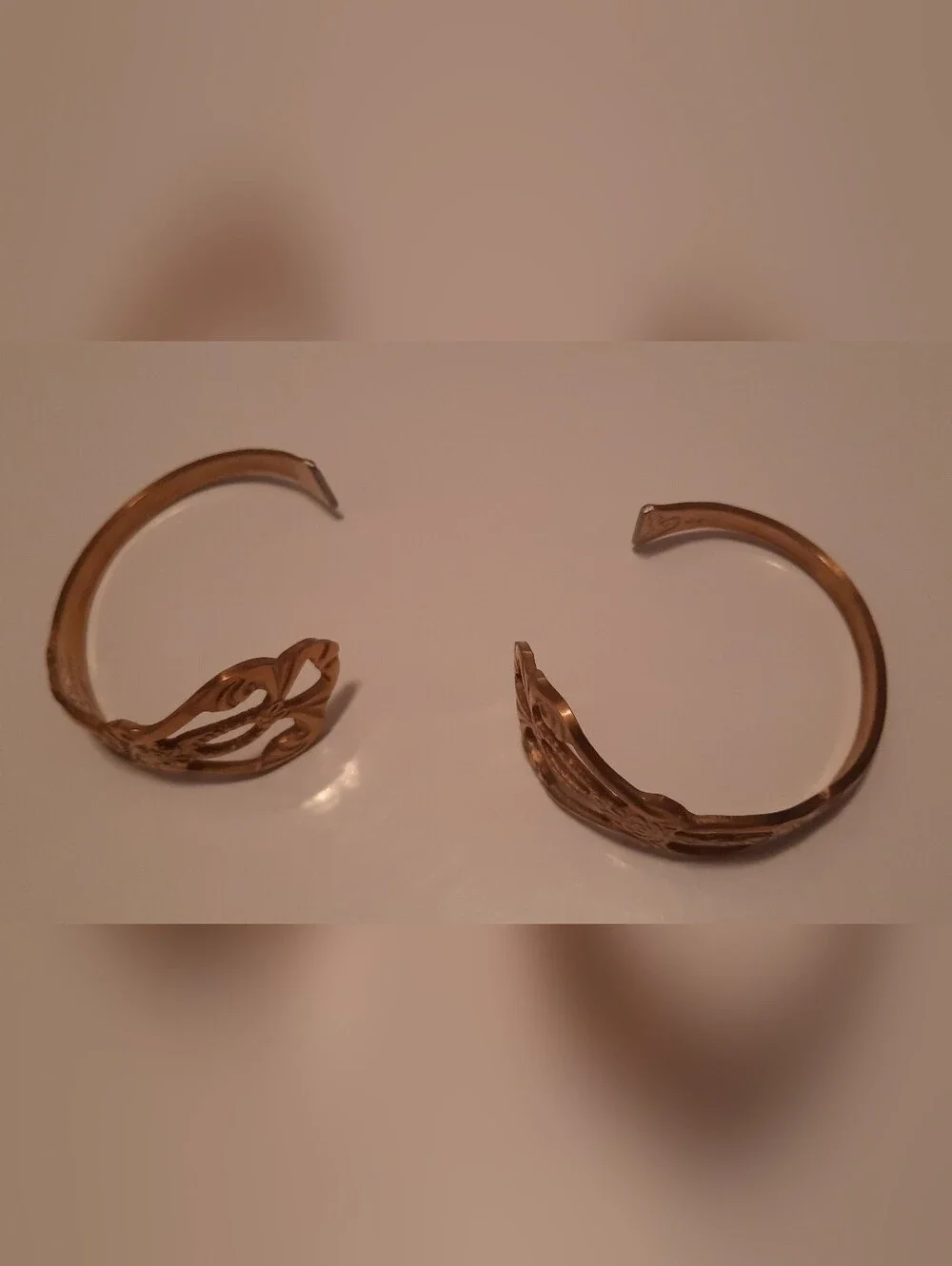 2 Gold Stainless Steel Open Cuff Bracelet - Women Accessories